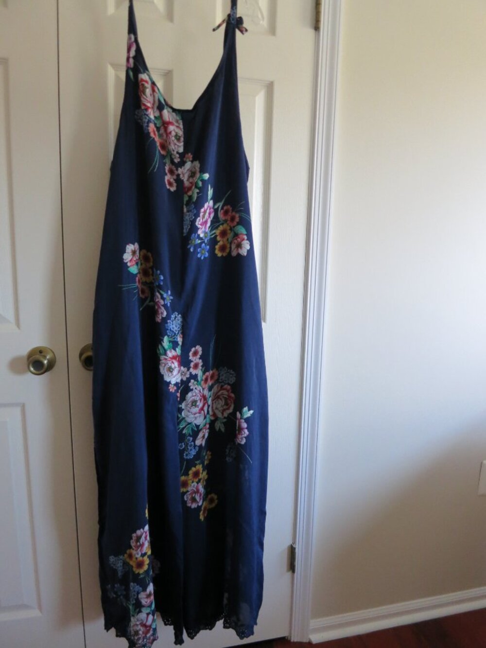 Johnny Was XXL Lined JumpSuit Blue Zaiko New With Tags - Picture 9 of 13